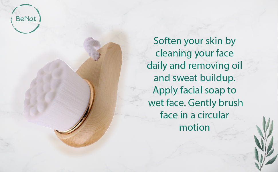 Facial Brush with Bamboo Handle DC-BeNat
