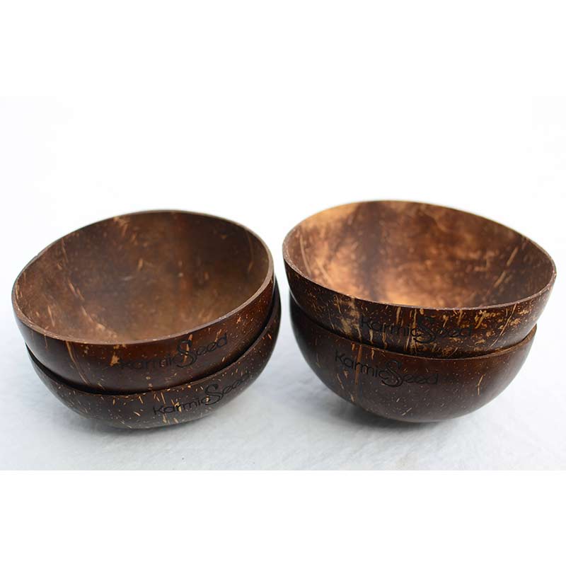 Handmade Coconut Bowls (Set of 4) DC-Karmic Seed