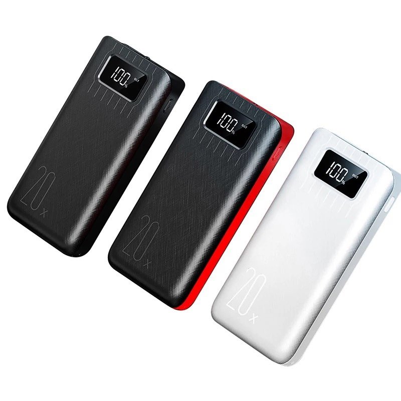 20000mAh External Battery Power Bank Dual USB With LED Flashlight DC-THE CEO