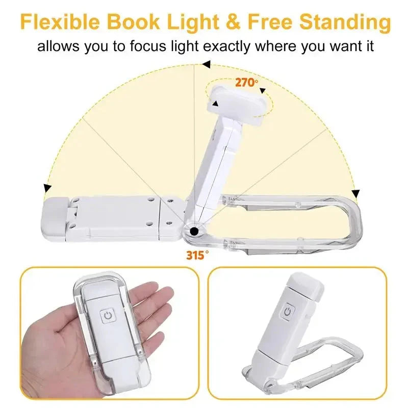 LED USB Rechargeable Book Light Reading Light Eye Protection 11:11