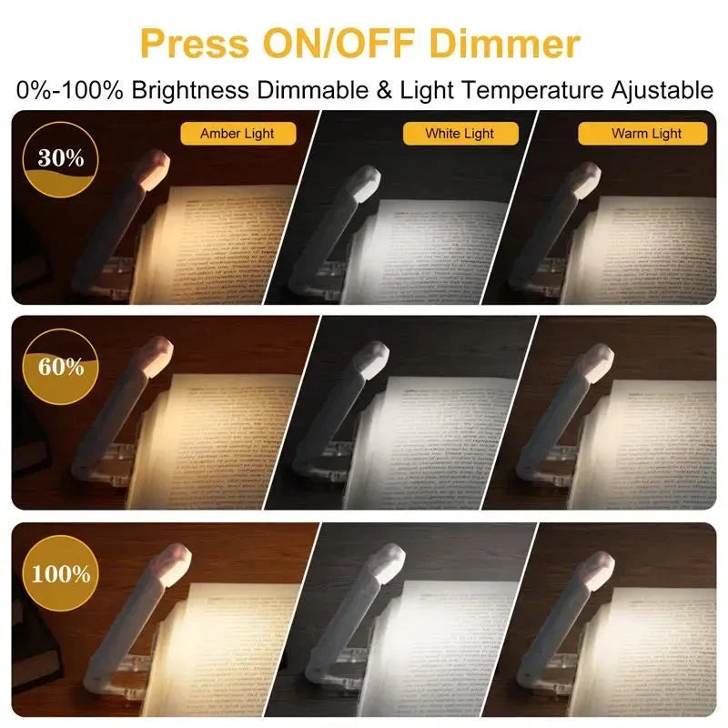 LED USB Rechargeable Book Light Reading Light Eye Protection 11:11