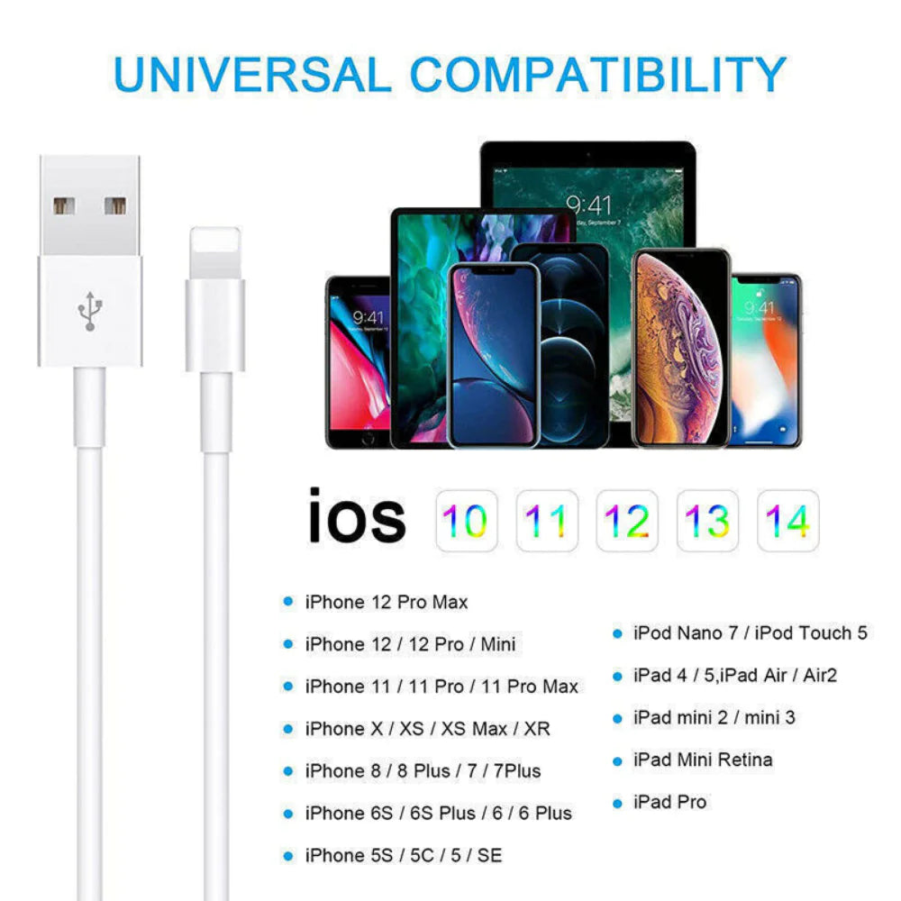 6FT USB Charging Cable Cord For iPhone 11:11